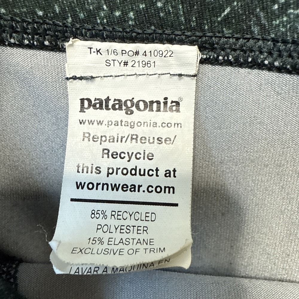Patagonia Centered Tights Womens Medium Green Speckle Stretch Active STY21961 - Picture 4 of 14